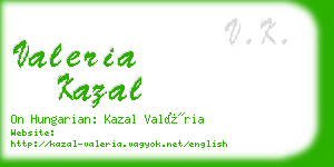 valeria kazal business card